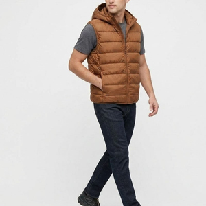 Chaleco Acolchado con Capucha para Hombre, Diseño Personalizado OEM, Ligero, Sin Mangas, Chaqueta de Invierno, Venta al Por Mayor, Fabricante - Product Image 4