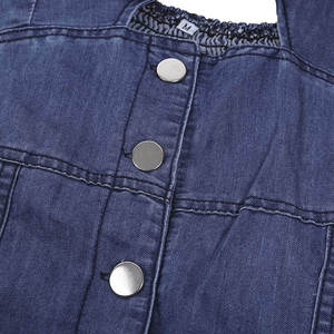 Premium Denim Bodycon Dress Women Floor-Length A-Line Casual Classy Trendy Comfortable Plain Dyed Woven <b>Button</b> - Product Image 4
