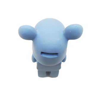 Figura de Oso Azul de Dibujos Animados, Figura de Cerámica Pintada a Mano, Arte Animal Coleccionable, Estatua Decorativa - Product Image 6