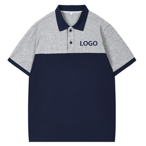เสื้อยืดแขนสั้นผู้ชายผ้าฝ้าย 100% สไตล์ไฮสตรีท ระบายอากาศได้ดี ปักโลโก้ตามสั่ง สำหรับชุดยูนิฟอร์มบริษัท ชุดทำงาน ชุดกอล์ฟ - Product Image 2