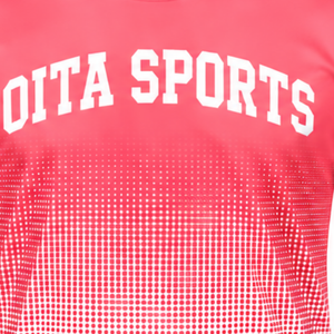 Crimson Pink and <b>White</b> Gradient Sublimation <b>T</b> <b>Shirt</b> Men Short Sleeve Crew Neck Custom Printed Sports Training Performance - Product Image 5