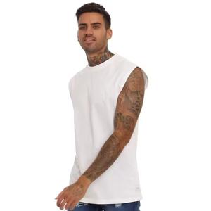 Oversized Men's Vintage Acid Wash Sleeveless Tank <b>Top</b> Streetwear Casual Knitted <b>Vest</b> and T-Shirt - Product Image 6