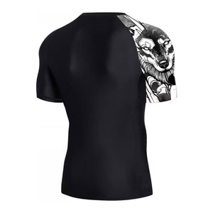 เสื้อแรชการ์ดแขนสั้น Solid Trader Premium Engineering สำหรับออกกำลังกาย ยืดหยุ่นสูง สวมใส่สบาย ป้องกันการเสียดสี - Product Image 2