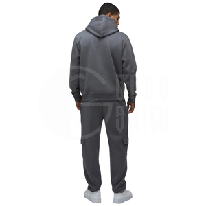 Sudadera con Capucha de Forro Polar para Hombre, Corte Regular, Informal, Sólida, Ligera, Transpirable, Cintura Elástica, Invierno - Product Image 4