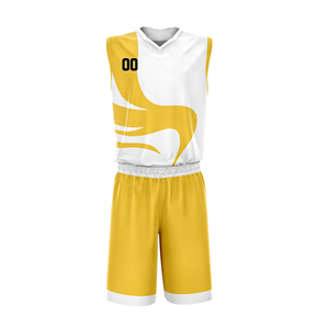 Volwassenen High Performance Basketbaluniform Op maat gemaakt logo aan de voorkant Ademend 100% polyester Mouwloos Plus Size Sets - Product Image 1