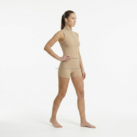 Ensemble de yoga grande taille personnalisé pour femme avec logo de marque, haut sans manches à demi-zip et short taille haute, ensemble de sport 2 pièces