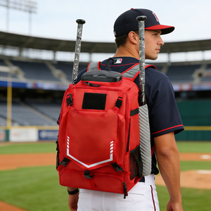 Bagnex Customized Color Baseball Softball Bat Backpack 4 Bats <b>Holder</b> Vented <b>Shoe</b> Compartment 50-70L Unisex 600D Polyester Sports - Product Image 1