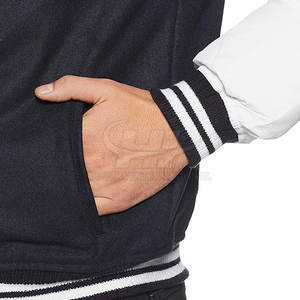 เสื้อแจ็คเก็ต Letterman ออกแบบเองสำหรับผู้ชาย สไตล์สตรีทแวร์ คุณภาพสูง แห้งเร็ว คอตั้ง โลโก้ด้านหน้า - Product Image 6