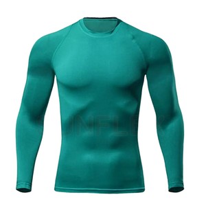 Rashguard léger de haute qualité pour hommes, manches longues, maillot de sport à compression unie pour adultes et garçons, chemise de combat MMA unie - Product Image 2