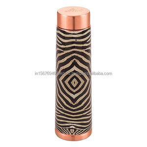 Most Trending Office <b>Water</b> <b>Bottle</b> <b>Custom</b> Printed Pure Copper Health Beneficial Drinking Unisex <b>Water</b> <b>Bottle</b> 100% Ayurvedic - Product Image 1