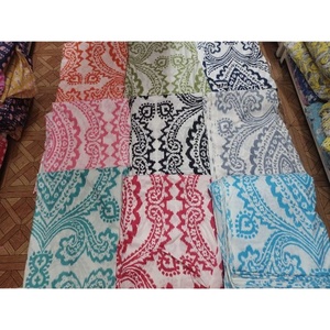 Vải Bằng Sân In Voile Vải Mềm Vải Cho Ăn Mặc Làm Crafting Bọc Ấn Độ Tay Khối Hoa 100% Tinh Khiết Bông 04 - Product Image 1