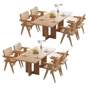 Juego de mesa de comedor de madera maciza con estilo moderno, juego de sillas de comedor, súper cómodo para restaurante y comedor - Product Image 2