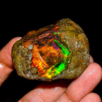 Opale d'Éthiopie Welo Fire naturelle à 100 % de qualité AAA exclusive, pierre précieuse brute pour la fabrication de bijoux DIY, certifiée par un tiers, couleur garantie