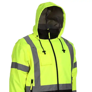 Chaqueta de Trabajo con Capucha Reflectante de Alta Visibilidad, Ropa de Trabajo de Seguridad Personalizada para Construcción al Aire Libre, Tráfico y Personal de Seguridad - Product Image 4