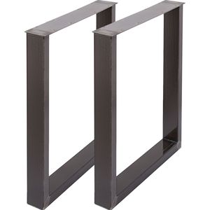 Set di 2 Gambe per Tavolo in Metallo Resistenti, Altezza 28FT, Larghezza 23FT, Sezione Quadrata 3.1'', per Tavoli da Pranzo - Product Image 1