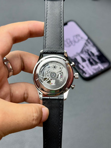 High-end Aesthetic Luxury High-quality Red Dial Banquet, Leisure and Business <b>Chronograph</b> <b>Automatic</b> Mechanical Men's Watch - Product Image 5