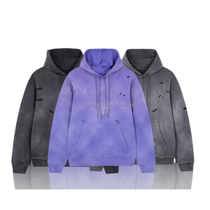 เสื้อวอร์มพิมพ์ลายยูนิเซ็กส์สำหรับผู้ชายเสื้อสวมหัวโอเวอร์ไซส์ลายนูนแบบเรียบมีฮู้ดใส่ได้ทั้งชายและหญิงโลโก้ออกแบบได้ตามต้องการ - Product Image 1