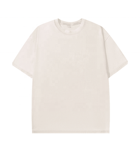 T-shirt Homme Oversize Personnalisé Imprimé Lavé Manches Courtes Col Rond Décontracté en Coton Jersey Couleur Unie avec Lettres et Logo Avant - Product Image 4