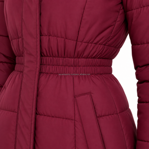 Vente en gros de manteaux longs à capuche pour femmes, doudounes épaisses isolées, exportation d'usine pour l'hiver - Product Image 4