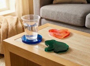 Elegant Resin Coasters Durable Drink Mats Stylish <b>Table</b> <b>Protectors</b> Premium Dining Surface Accessories Collection - Product Image 3