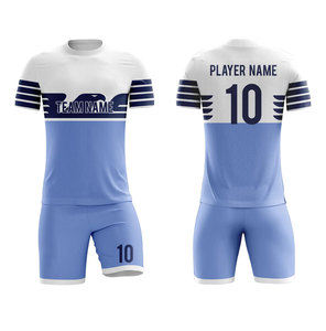 Conjunto de Camiseta de Fútbol Personalizable para Hombre, Blanco con Franjas Doradas y Marrón, Impresión Sublimada, Absorbe la Humedad, Corte Atlético, Manga Corta - Product Image 2
