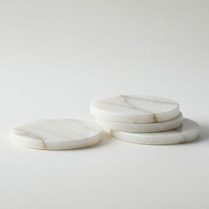 Premium Marble <b>Coaster</b> Set – Elegant <b>Drink</b> <b>Coasters</b> for Home Natural Marble <b>Coasters</b> – Luxury Table Protection Set - Product Image 4