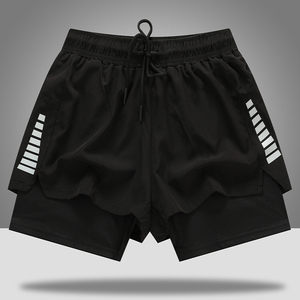 Nouveaux shorts pour hommes à séchage rapide, taille élastique, polyester et élasthanne, pour la gym, l'entraînement, la course à pied, décontractés, été (MOQ 50 pièces) - Product Image 6