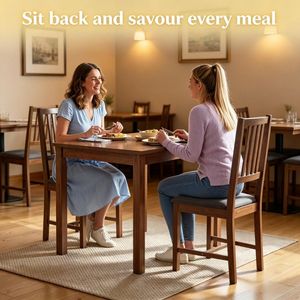 Set di 2 Sedie da Pranzo dal Design Moderno con Telaio in Legno Massello e Materiale in PU per Casa e Soggiorno - Product Image 6