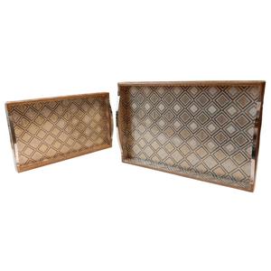 Bandejas Decorativas de Madera Personalizadas, Juego de Bandejas de Diseño Moderno, Bandeja Rectangular de Madera para Decoración del Hogar - Product Image 3