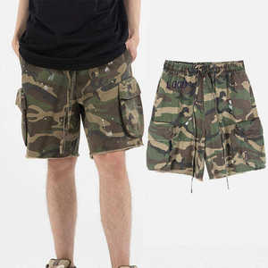 Shorts Cargo Homme Grande Taille Personnalisés avec Poches Latérales 3D, Broderie Vintage, Cordon de Serrage, Camouflage Urbain – Qualité Supérieure, Vente en Gros - Product Image 4
