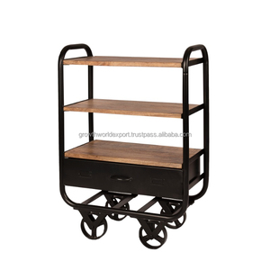 Europe Hotel Design 2025 <b>Industrial</b> Metal Coffee <b>Table</b> Cum Nightstand for Living Room and Bedroom for Restaurant Use - Product Image 1