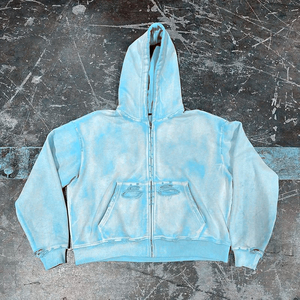 Vente en gros de sweats à capuche unisexes oversize vierges, de haute qualité, pour hommes, en coton mélangé, style vintage délavé à l'acide - Product Image 2