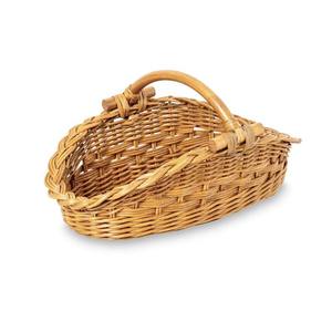 Luxury Whitewash Woven <b>Wicker</b> Picnic <b>Basket</b> Oval Natural Rattan Food <b>Storage</b> Hamper Leather Hinges Family Camping Activity Case - Product Image 3