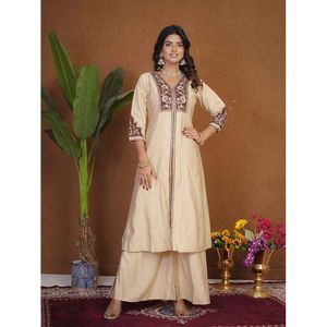 Anarkali <b>Kurti</b> Palazzo Dupatta Set for Women - Product Image 4