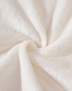 Girls White Fleece Hooded Sweatshirt Pullover Solid Color Long Sleeve Winter Wear Breathable Eco-Friendly Casual - Product Image 6