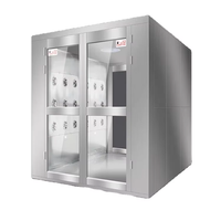 Nouvelle Douche d'Air pour Salle Blanche en Acier Inoxydable à Double Soufflerie pour Deux Personnes avec Filtre HEPA, Dimensions Personnalisables, Porte de Douche à Air