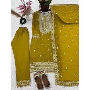 Conjunto de Dupatta para Mujer con Bordado Pesado y Diseño Elegante y Sofisticado - Product Image 6