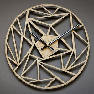 Custom <b>3D</b> Wooden Forest Fox <b>Wall</b> <b>Clock</b> Silent Quartz Laser Cut Layered Wood Craft Modern Round Hanging <b>Clock</b> Home Living Room - Product Image 4