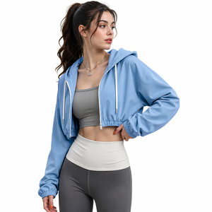 Women Custom <b>Crop</b> Top Plus Size Fashion <b>Jacket</b> Summer Casual Waterproof Windbreaker Nylon Printed Fabric Wholesale Men's <b>Jackets</b> - Product Image 3