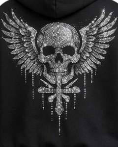 Black Rhinestone Spider Hoodie Oversized Heavyweight Fleece <b>Pullover</b> Kangaroo Pocket Custom Streetwear Manufacturer <b>Mens</b> Hoodie - Product Image 5
