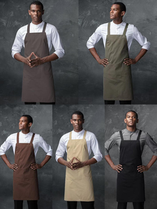 Restaurant <b>Apron</b> Chef <b>Apron</b> Custom Cotton Canvas <b>Kitchen</b> <b>Apron</b> with Pockets OEM Wholesale Manufacturer - Product Image 6