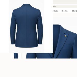 Blazer d'affaires pour homme avec boutons dorés, veste de costume formelle - Product Image 2
