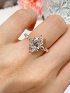 Anillo de Diamantes de Oro de Lujo para Mujer, Diamantes Reales, Joyería de Compromiso y Boda, Disponible a Precio de Mayoreo - Product Image 2