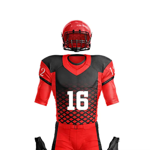 Uniforme de Fútbol Americano Personalizado para Hombre, Ligero, Transpirable, de Manga Corta, Talla Grande, Alta Calidad, Nuevo Estilo, Color Sólido, 100% - Product Image 3