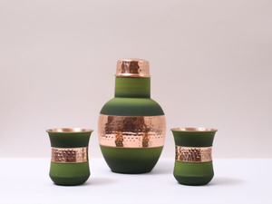 Designer Bedroom Carafe Pure <b>Copper</b> with Ayurvedic Health Benefits Multiple Sizes Available for Water Storage Plastic Drinkware - Product Image 2