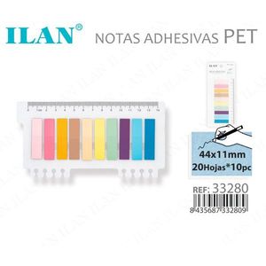 อิลน์ กระดาษโน้ตสติ๊กเกอร์เพ็ท 44x11 มม- 20 แผ่น 10 สี คละสี - Product Image 3