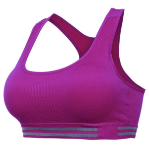 Women Solid Color Ribbed Sports <b>Bra</b> Racerback Scoop Neck Medium Support Breathable Yoga Fitness Wear - Product Image 3