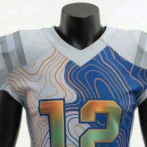 High Quality Wholesale Price Custom Digital Printing American Football Jersey Breathable Quick Dry Short Sleeve Sports Wear - Product Image 2