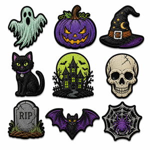 Custom Halloween Patches | Embroidered Halloween Patches | <b>Iron</b> <b>On</b> Halloween <b>Badges</b> | Wholesale Custom Patches - Product Image 6