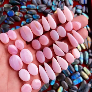 Par de Ópalos Rosados Naturales como Piedras Preciosas Decorativas |   Pendientes a juego para la creación de joyas |   15-25 mm 100 g - Product Image 3